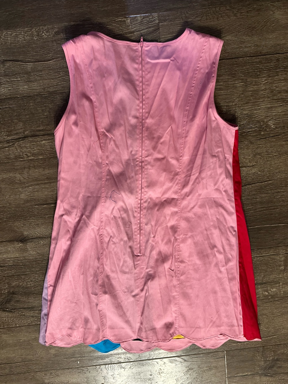 Unique Vintage mod rainbow scalloped dress - Picture 4 of 5